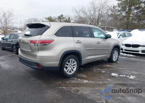 2014 Toyota Highlander Le from USA, damaged, VIN 5TDZARFH9ES005269